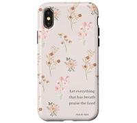 Fiore selvatico Boho Floreale Bibbia Cristiana Verso Fede Dio Carino Custodia per iPhone X/XS