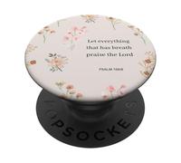 Fiore selvatico Boho Floreale Bibbia Cristiana Verso Fede Dio Carino PopSockets PopGrip Adesivo
