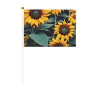 Fiore selvatico Girasoli Stampa Palmare Bandiera Pole Bandiere portatili Decor Eventi Versatile Uso Gruppo Attività
