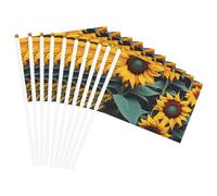 Fiore selvatico Girasoli Stampa Palmare Bandiera Pole Bandiere portatili Decor Eventi Versatile Uso Gruppo Attività