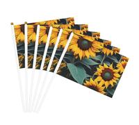 Fiore selvatico Girasoli Stampa Palmare Bandiera Pole Bandiere portatili Decor Eventi Versatile Uso Gruppo Attività