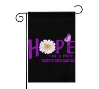 Fiore simbolo della speranza di una cura per il cancro al pancreas, per sensibilizzare l'opinione pubblica. Bandiere da Giardino 12,5x18 Pollici - Banner dai Colori Vivaci per Decorazioni Esterne di