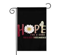 Fiore simbolo della speranza di una cura per il cancro alla testa e al collo: la sensibilizzazione sul tumore. Bandiere da Giardino 12,5x18 Pollici - Banner dai Colori Vivaci per Decorazioni Esterne