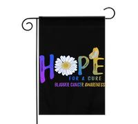 Fiore simbolo della speranza di una cura per il cancro alla vescica Bandiere da Giardino 12,5x18 Pollici - Banner dai Colori Vivaci per Decorazioni Esterne di Giardini e Case - Idee Regalo