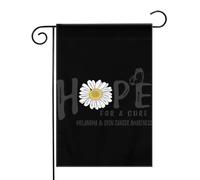 Fiore simbolo della speranza di una cura per il melanoma e la sensibilizzazione sul cancro della pelle. Bandiere da Giardino 12,5x18 Pollici - Banner dai Colori Vivaci per Decorazioni Esterne di Giar