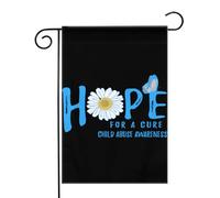 Fiore simbolo di speranza per una cura contro gli abusi sui minori Bandiere da Giardino 12,5x18 Pollici - Banner dai Colori Vivaci per Decorazioni Esterne di Giardini e Case - Idee Regalo