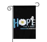 Fiore simbolo di speranza per una cura e per la sensibilizzazione sull'importanza del lavaggio delle mani. Bandiere da Giardino 12,5x18 Pollici - Banner dai Colori Vivaci per Decorazioni Esterne di G