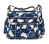 Fiore Stampa Borsa a Tracolla Impermeabile Nylon Grande Capacità Conservazione