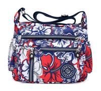 Fiore Stampa Borsa a Tracolla Impermeabile Nylon Grande Capacità Conservazione