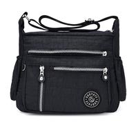 Fiore Stampa Borsa a Tracolla Impermeabile Nylon Grande Capacità Conservazione