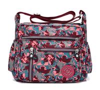 Fiore Stampa Borsa a Tracolla Impermeabile Nylon Grande Capacità Conservazione