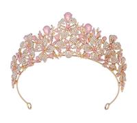 Fiore Strass Nuziale Tiara Corona di Nozze Fiori Perla Accessori Per Capelli Per La Sposa Partito Copricapo Oro 11 12