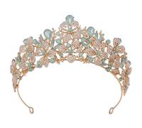 Fiore Strass Nuziale Tiara Corona di Nozze Fiori Perla Accessori Per Capelli Per La Sposa Partito Copricapo Oro EN8 12