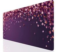 Fiore Tappetino Mouse, Morado Tappetino Mouse Gioco XXL 700x400x3mm Grande Mousepad, Tappetino Scrivania con Base in Gomma Antiscivolo, Mousemat con Bordi Cuciti per Ufficio, Computer, PC IT-6546