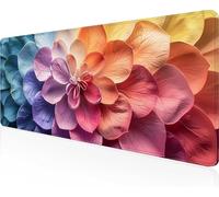 Fiore Tappetino per Mouse da Gioco Grande Esteso 80x30 cm, XXL Waterproof Tappetino Gaming, Mouse Pad Giallo, Tappetini Gaming con Base in Gomma Antiscivolo per Ufficio, Regalo Uomini PjY11293 H-P