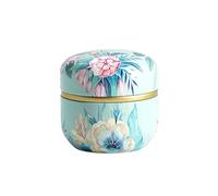 Fiore Tin Loose Tea Coffee Candy Storage Box rotondo in metallo per il caso di nozze cucina contenitori di stoccaggio ermetici