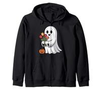Fiore Trick Or Treat Boo Fiorista Floreale Halloween Felpa con Cappuccio