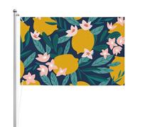 Fiore tropicale al limone,Bandiera da giardino, bandiera decorativa da cortile, bandiera bifacciale, 2x3 piedi, per esterni e interni