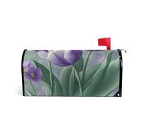 Fiore verde Viole Fiori Primavera Decorativo magnetico mailbox copre per autunno divertimento pasqua magnetica copertura di dimensioni standard para buzon