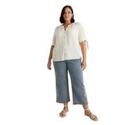 FIORELLA RUBINO: Jeans Cropped con macramè al Fondo Curvy Size Azzurro Stagione Primavera Estate 2025.