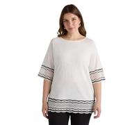 FIORELLA RUBINO: T-Shirt con Bordi Crochet Curvy Size Bianco Stagione Primavera Estate 2025.