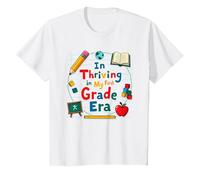 Fiorente nella mia Era di Prima elementare Maglietta, Bambini, Bianco, 4 Anni