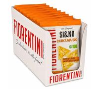 Fiorentini SI&NO Curcuma Mini Gallette di Mais con Curcuma, Box 10 Bustine Monoporzione da 20g, Snack Salato Senza Glutine, Non Fritto, Vegan, Fonte di Fibre