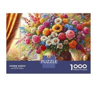 Fiori 1000 pezzo istruzionali Giochi divertenti sfide creatività e Regalo facile Puzzle per la casa decorazione per Donne Uomini regali 52x38cm/1000 pezzi