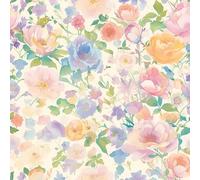 Fiori ad acquerello boho Carta da parati staccabile e attaccabile Fiori di peonia arancione da favola 45cm x 300cm Carta da parati autoadesiva Contact Paper per la decorazione dei mobili della camera
