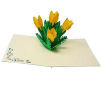 Fiori & Albero’S 3D Pop-Up Scheda per Tutte le Occasioni (Giallo Lilly )