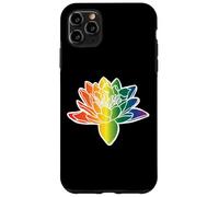 Fiori arcobaleno vibranti colorati bouquet petali fiore di loto Custodia per iPhone 11 Pro Max