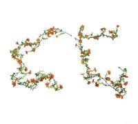 Fiori artificiali, 2 pezzi, 1,8 m, ghirlanda di vite da appendere con design viola in rattan, decorazione per feste di nozze, realistiche, composizioni floreali finte, decorazione per casa e giardino