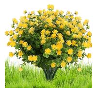 Fiori artificiali all'aperto - Lifelike - Piante false protette dai raggi UV per la decorazione della casa | per tutte le stagioni - Decorazione primaverile per terrazze, cortili e giardini (splendidi