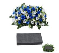 Fiori artificiali cimitero,Rosa Artificiale Realistica Impermeabile - Lapidi Cimiteriali Fiori Per Tomba - Per Lapidi, Pietre Tombali, Funerali, Casse Funebri, Ghirlande, Giardino, Cortile, Patio