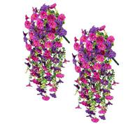 Fiori artificiali da 2 pezzi, resistenti ai raggi UV colorati, non