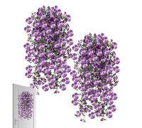 Fiori Artificiali da Interno - 2 Pezzi Decorazioni Floreali Realistiche per Interni,Rampicanti Floreali per Esterno,per Patio Portico Terrazzo Balcone Cortile Gazebo Parete Ingresso Giardino Primavera