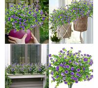 Fiori Artificiali Decorazione for Esterno UV Resistente Bosso Piante Arbusti 4