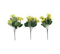 Fiori artificiali del viole del pensiero, confezione da 3 (32 cm di altezza), resistenti ai raggi UV, decorazione per interni e esterni, consistenza setosa, resistenti al colore, per tutte le stagioni