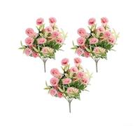 Fiori artificiali di garofano rosa, confezione da 3 pezzi, decorazione per la casa, decorazione per matrimoni, centrotavola a bassa manutenzione, ornamento da giardino (3 pezzi)