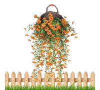 Fiori Artificiali di Gloria del Mattino,Aspetto Realistico - Decorazione Esterna per Balcone Terrazza Pergola Parete Porta Giardino Cortile Primavera Autunno