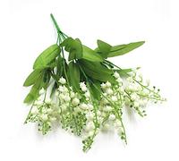 Fiori artificiali di mughetto, bouquet di fiori finti carillon di vento bianco, decorazi1 di nozze bouquet da sposa per la decorazi1 dell'ufficio di feste in giardino di casa, ornamenti di fiori