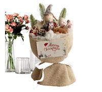 Fiori Artificiali Di Natale - Bouquet Di Bambole Di Peluche Illuminato | Centrotavola Floreale Festivo Con Regalo | Per La Vigilia Di Natale, Compleanno, Matrimonio, Fidanzata, Migliore Amic