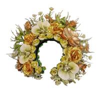 Fiori Artificiali E Perle Cerchietto Per Capelli Da Sposa Elegante Hairpiece Moda Accessori Per Capelli Tessuto Texture Per Matrimoni