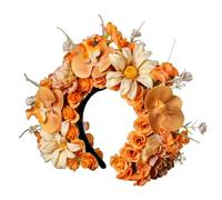 Fiori Artificiali E Perle Cerchietto Per Capelli Da Sposa Elegante Hairpiece Moda Accessori Per Capelli Tessuto Texture Per Matrimoni
