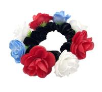 Fiori Artificiali Elastici per Capelli Grandi Stile Francese Elastico Elastico per Capelli Coda Di Cavallo Supporto Per Varie Acconciature