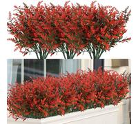 Fiori Artificiali Finti 12 Fasci Piante da Esterno Arbusti per Decorazione Giard