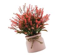 Fiori artificiali in vaso, vaso di corda, bonsai di fiori, piante finte, decorazione per scrivania per interni ed esterni, fiori artificiali per sala da pranzo e bagno