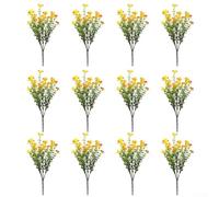 Fiori artificiali iperrealistici per decorazione del prato esterno, resistenti ai raggi UV, in colori misti, composizioni in plastica per tutte le stagioni, per patio, cimitero, matrimonio, confezione