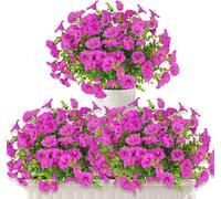 Fiori Artificiali per Esterni 6 Mazzi Di Petunie Finte Fiori Finti Di Petunia Ar