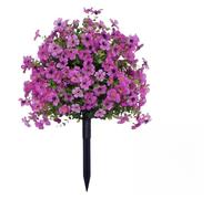 Fiori artificiali per esterni, picchetto da giardino, arbusti artificiali resistenti allo sbiadimento, 56 cm, senza accessori UV, F